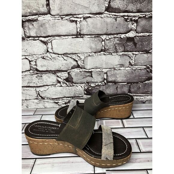 Donald Pliner Shera Copper Metallic Straps Cork Wedge Sandals Women 7.5M US/38EU - Picture 12 of 16